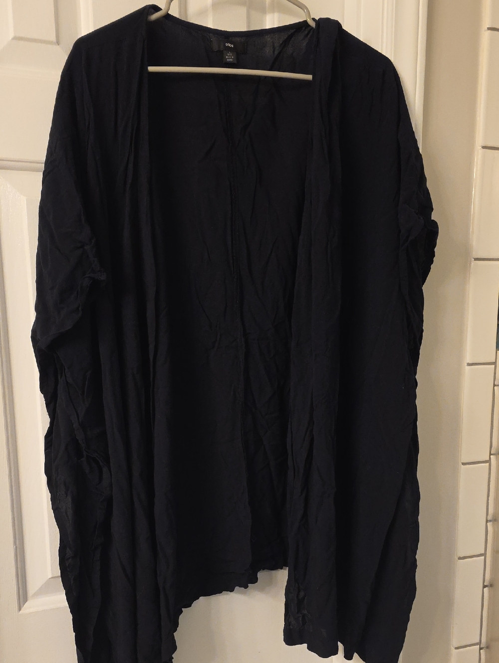 ellos Black Open-Front Swim Coverup